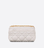 MEDIUM DIOR CARO BAG Latte Matte Padded Macrocannage Calfskin