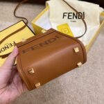 FENDI Sunshine Mini Tote with Tortoiseshell Handle – Elegant Luxury Handbag for Timeless Style