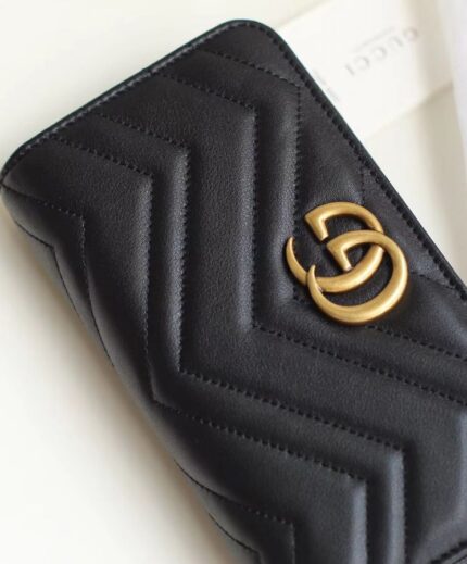 Gucci Marmont GG Mini Quilted Black Leather Cross Body Bag 488426 Black