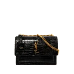 SUNSET MEDIUM CROC EMBOSSED BAG