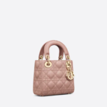 MINI LADY DIOR BAG Blush Cannage Lambskin