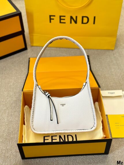 Fendessence Crescent Bag in Cuoio Romano Leather – Signature Handmade Luxury