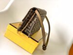 Fendi Compact Baguette Bag in Brown FF Jacquard – Elegant Multi-Way Carry