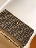 Fendi Compact Baguette Bag in Brown FF Jacquard – Elegant Multi-Way Carry