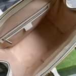 Gucci Ophidia My Good Life Bag – White with Signature Red and Green Webbing, Patent Leather & Double G Pendant, Model 524537