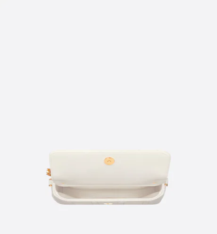 DIOR CARO POUCH Latte Supple Cannage Calfskin