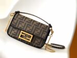 Fendi Baguette Small Flap Bag – Iconic Elegance in Signature FF Canvas