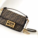 Fendi Baguette Small Flap Bag – Iconic Elegance in Signature FF Canvas