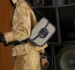 GUCCI HORSEBIT 1955 BAG in Blue/Beige