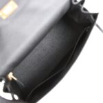 Hermès Kelly Sellier 28 Black Epsom Gold Hardware