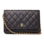 Chanel WOC Bag Black Caviar Light Gold Hardware