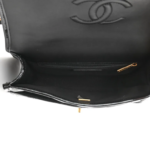 Chanel Patent Quilted Small Top Handle Flap Black