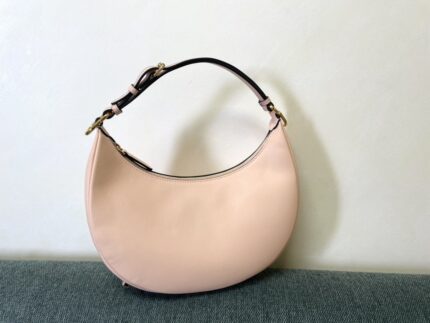FENDI Graphy Crescent Bag 56853 – Nude Leather Edition