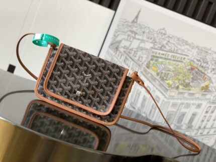 GOYARD Plumet Pocket Wallet-Black & Tan