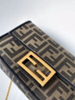 Fendi Baguette Small Flap Bag – Iconic Elegance in Signature FF Canvas