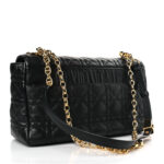 Grained Calfskin Cannage Large Caro Bag Black