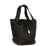 Hermès Picotin Lock 18 Black Clemence Gold Hardware