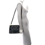 Saffiano Small Galleria Double Zip Tote Black