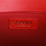 Chanel Medium Boy Bag Red Lambskin Antique Gold Hardware