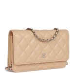 Chanel Wallet on Chain WOC Beige Caviar Silver Hardware