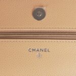 Chanel Wallet on Chain WOC Beige Caviar Silver Hardware
