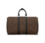 KEEPALL BANDOULIÈRE 55 MONOGRAM JUNGLE TRAVEL BAG IN BROWN