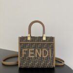 Fendi Mini Monogram Tote – Iconic Sunshine Handbag in Classic FF Canvas