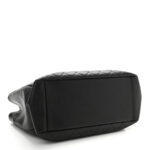 CHANEL Quilted Caviar Leather Tote Bag - Black