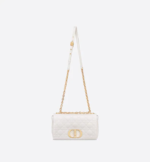 MEDIUM DIOR CARO BAG Ivory Supple Cannage Calfskin