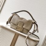 Fendi Mamma Baguette – Soft Lambskin Luxury Bag in Elegant Neutral Tone