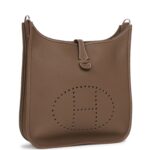 Hermès Evelyne III PM Etoupe Clemence Palladium Hardware