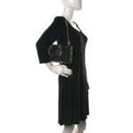 CHRISTIAN DIOR Lambskin Cannage Medium Lady D-Joy Black