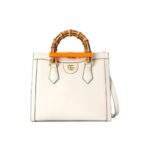 GUCCI DIANA MINI TOTE IN WHITE