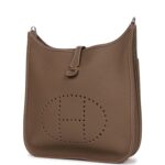 Hermès Evelyne III PM Etoupe Clemence Palladium Hardware
