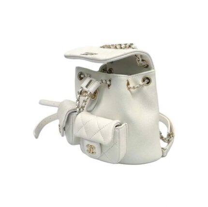 CHANEL DumaSmall Backpack 24A - White