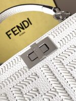 Fendi Peekaboo ISeeU Petite – Double-F Logo Handwoven Elegance in Luxurious Calfskin