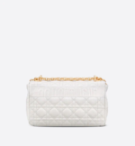 MEDIUM DIOR CARO BAG Ivory Supple Cannage Calfskin