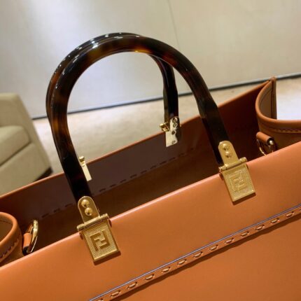 FENDI Luxurious Sunlight Tote – Premium Leather with Signature FF Hardware