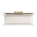 Chanel Medium Boy Bag White Caviar Aged Gold Hardware